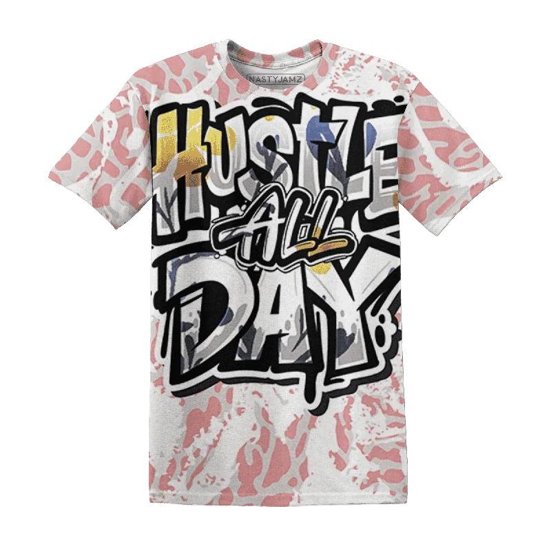 NastyJamz Red Stardust 3s T-Shirt Match Hustle All Day All-Over Print