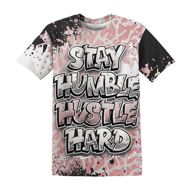 NastyJamz Red Stardust 3s T-Shirt Match Stay Humble Hustle Hard All-Over Print