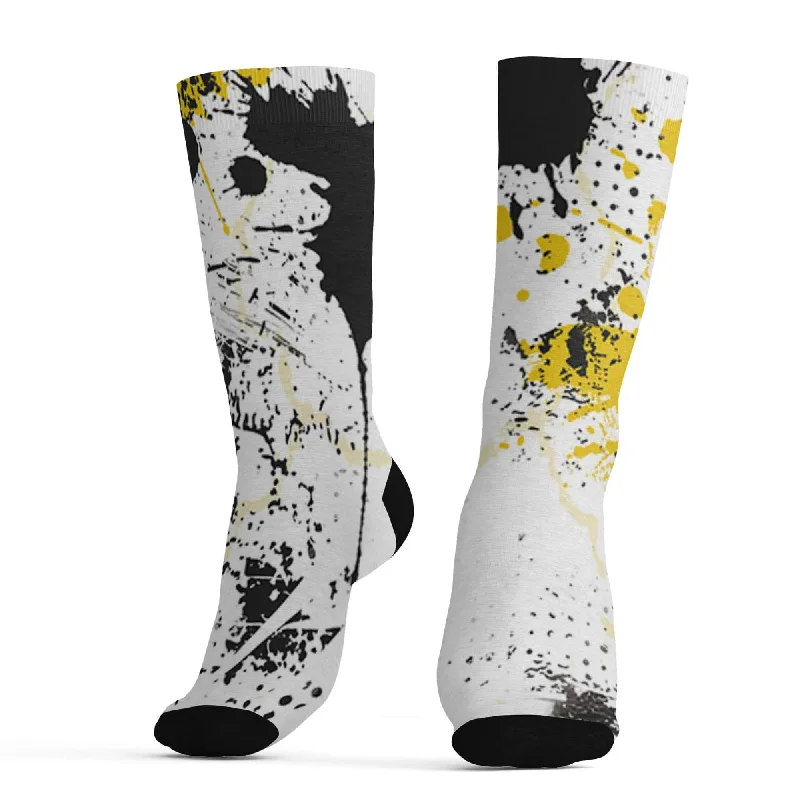 NastyJamz Vivid Sulfur 4s Socks Match Hustle Move In Silence All-Over Print