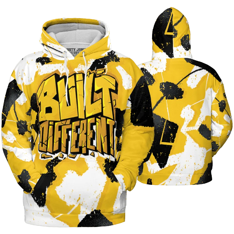 NastyJamz Yellow Ochre 6s Hoodie Match Built Different Broken All-Over Print