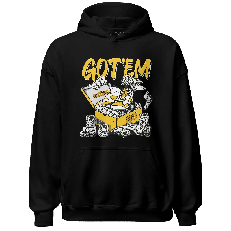 NastyJamz Yellow Ochre 6s Hoodie Match Dollar Sneaker Box