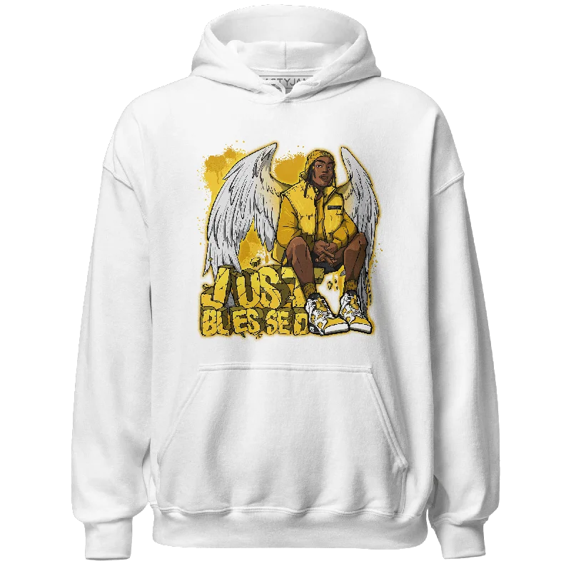 NastyJamz Yellow Ochre 6s Hoodie Match Just Blessed