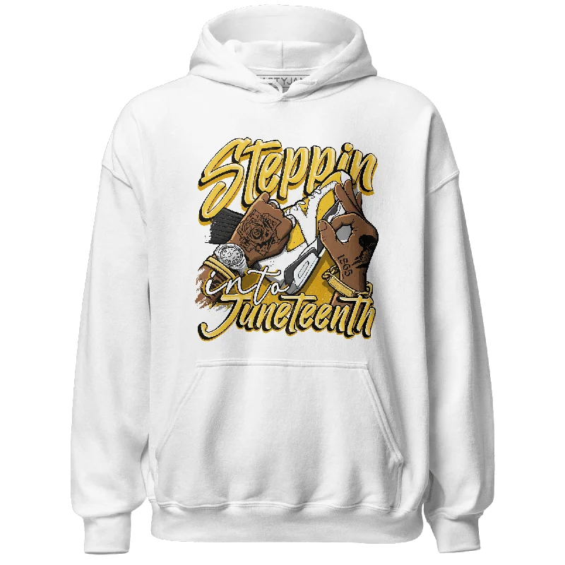 NastyJamz Yellow Ochre 6s Hoodie Match Step Into Juneteenth