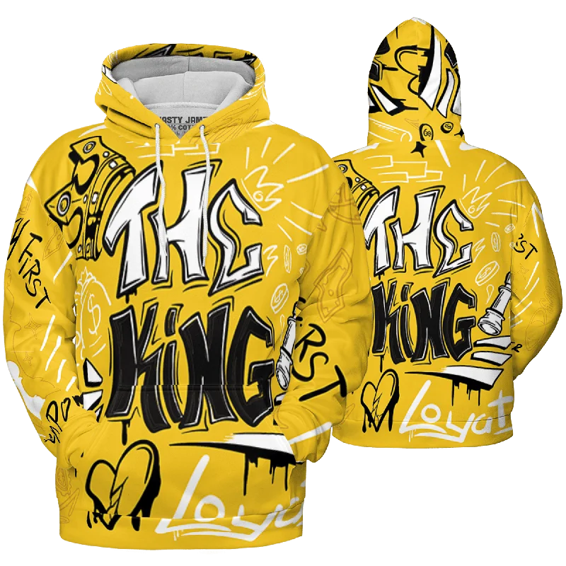 NastyJamz Yellow Ochre 6s Hoodie Match The King Graffiti All-Over Print