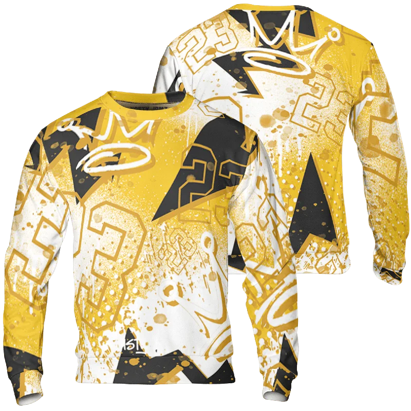 NastyJamz Yellow Ochre 6s Sweatshirt Match 23 King Zigzag All-Over Print