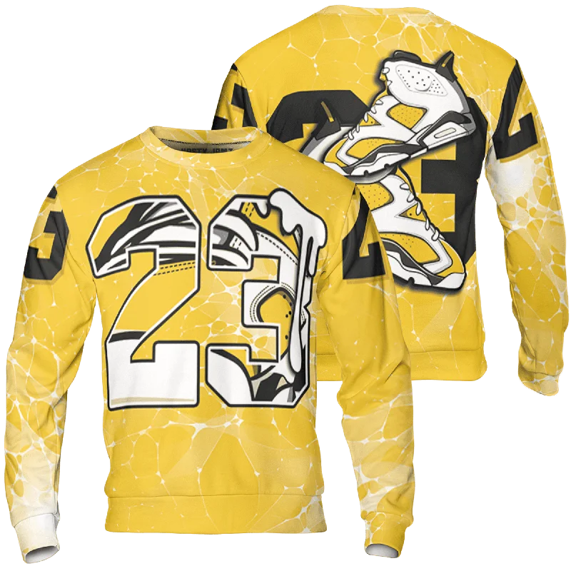 NastyJamz Yellow Ochre 6s Sweatshirt Match 23 Sneaker All-Over Print