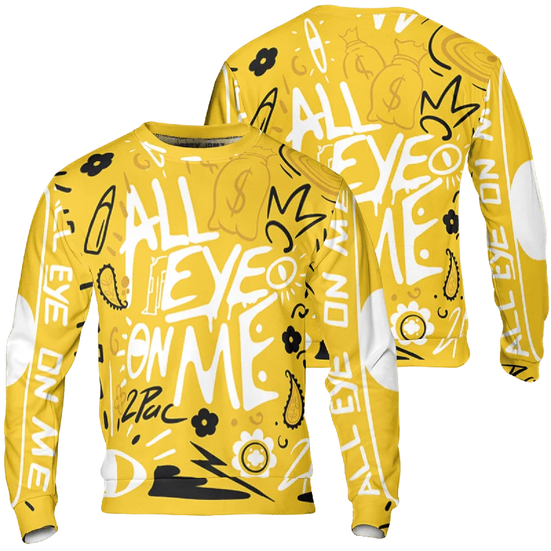 NastyJamz Yellow Ochre 6s Sweatshirt Match All Eye On Me Doodle Eye All-Over Print