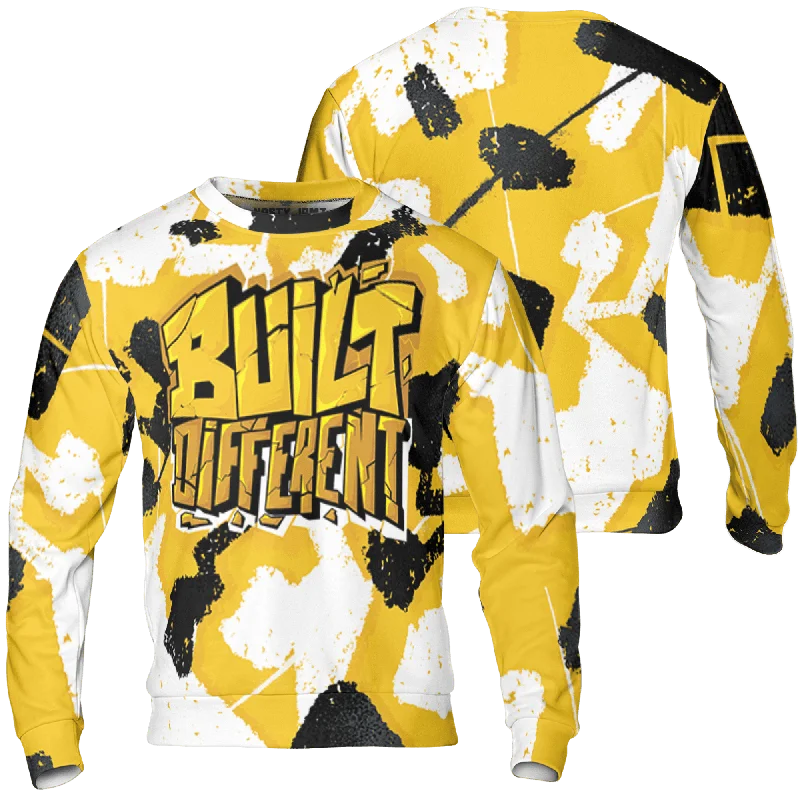 NastyJamz Yellow Ochre 6s Sweatshirt Match Built Different Broken All-Over Print