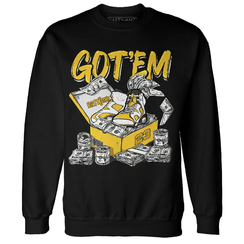 NastyJamz Yellow Ochre 6s Sweatshirt Match Dollar Sneaker Box