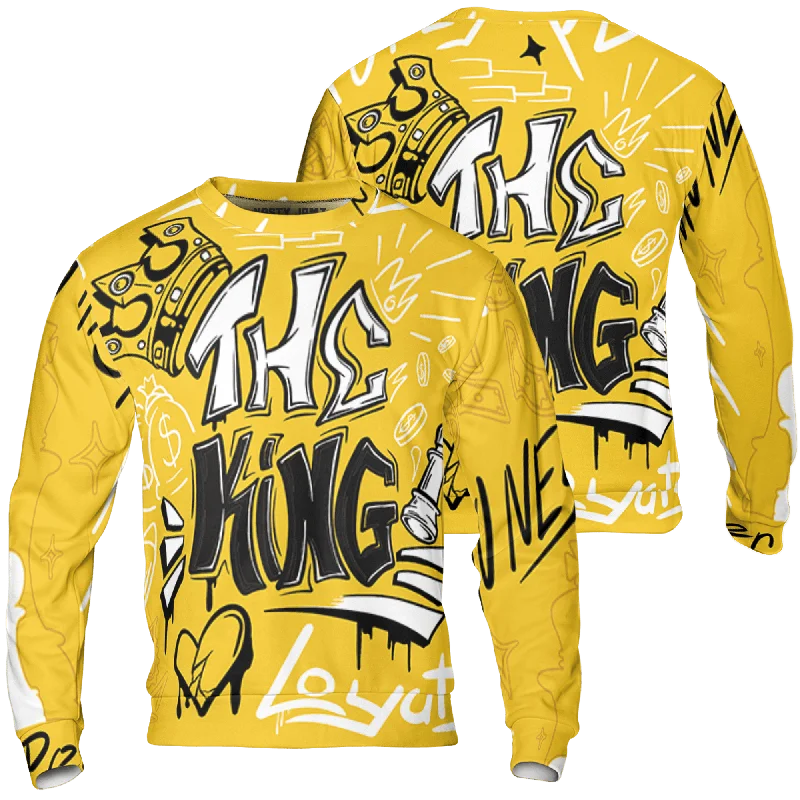 NastyJamz Yellow Ochre 6s Sweatshirt Match The King Graffiti All-Over Print