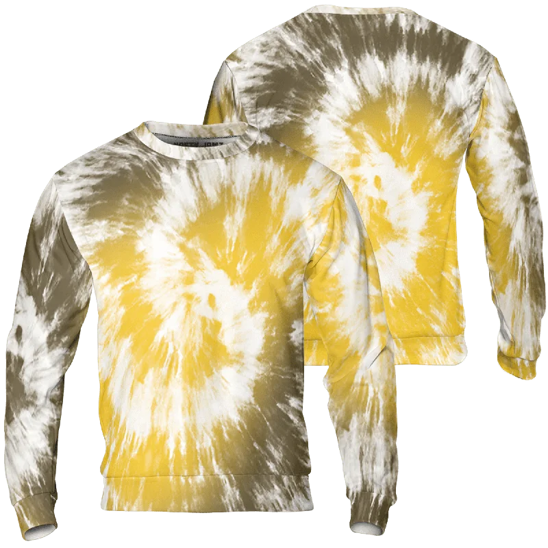 NastyJamz Yellow Ochre 6s Sweatshirt Match Tye Dye Spiral All-Over Print