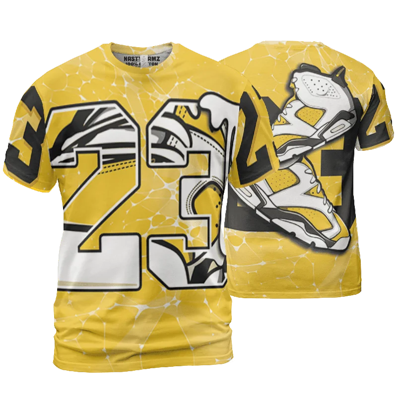 NastyJamz Yellow Ochre 6s T Shirt Match 23 Sneaker All-Over Print