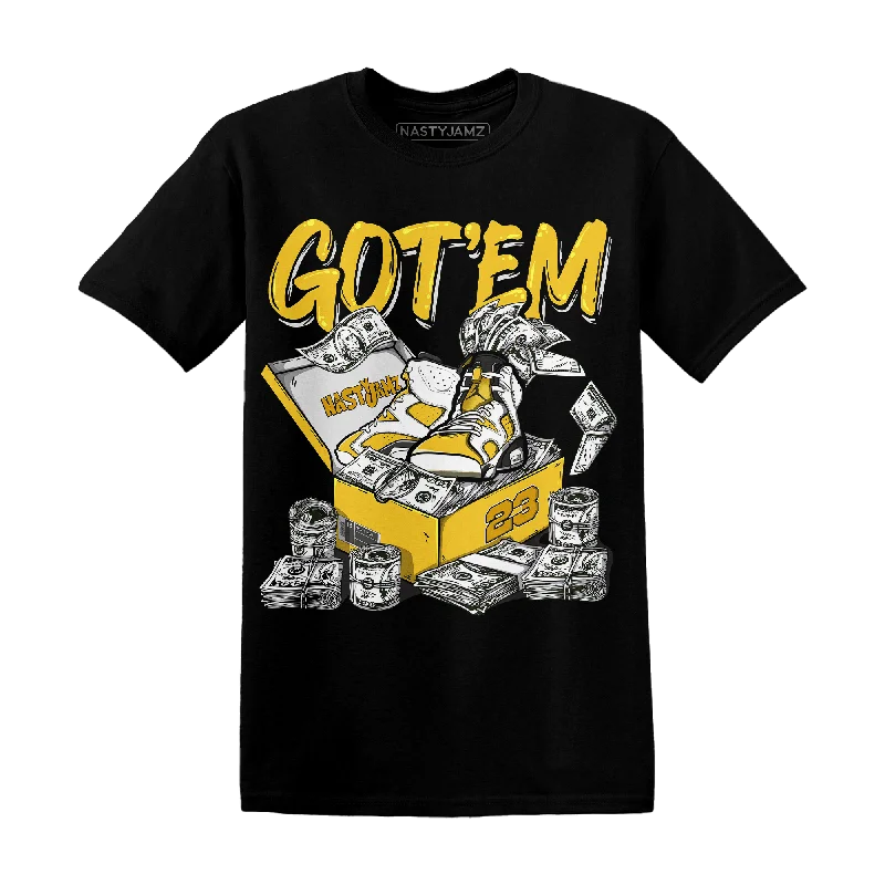 NastyJamz Yellow Ochre 6s T-Shirt Match Dollar Sneaker Box