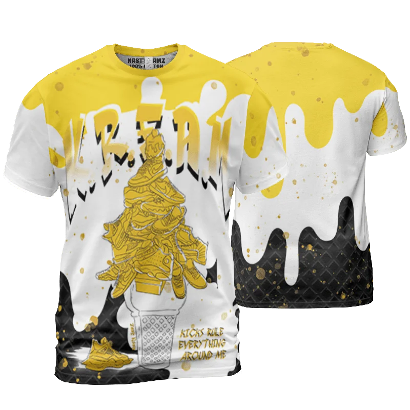 NastyJamz Yellow Ochre 6s T Shirt Match KREAM Waffle Cone All-Over Print