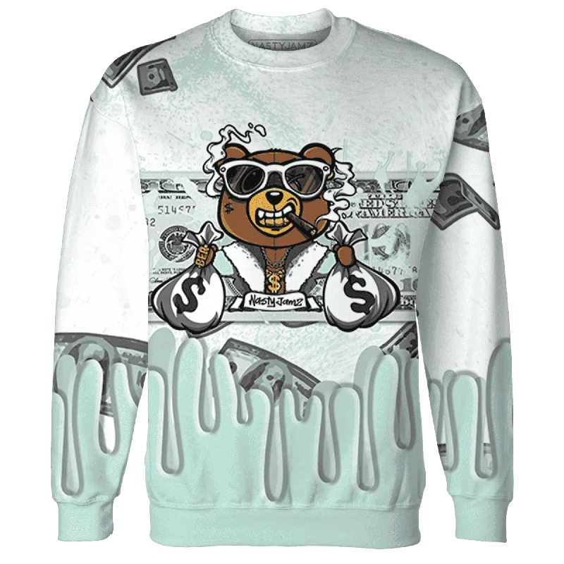 NastyJamz AF 1 Low Jade Ice White Sweatshirt Match BER Dollar All-Over Print