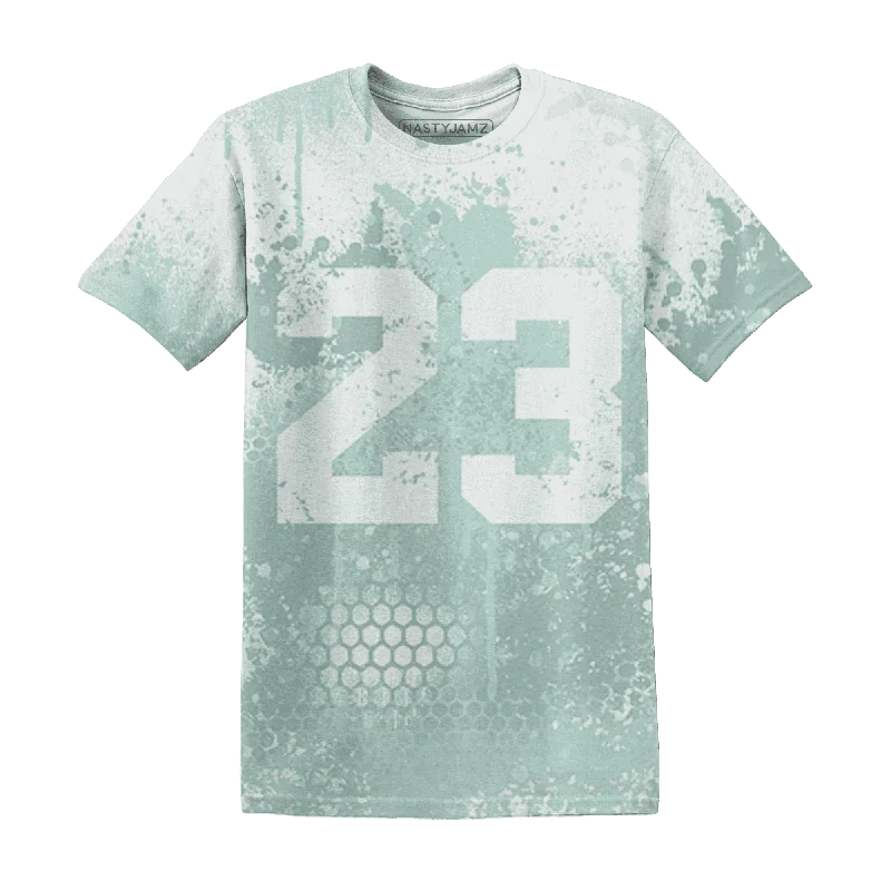 NastyJamz AF 1 Low Jade Ice White T-Shirt Match 23 Painted Graffiti