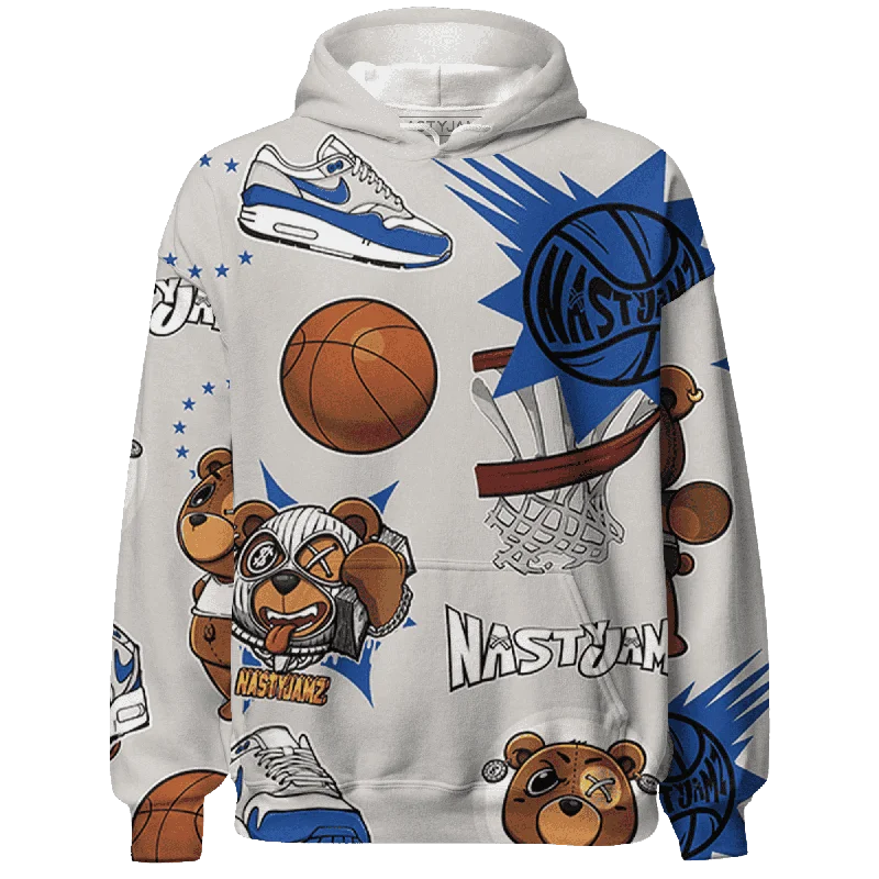 NastyJamz Air Max 1 86 Royal Hoodie Match BER Icon Wallpapers All-Over Print