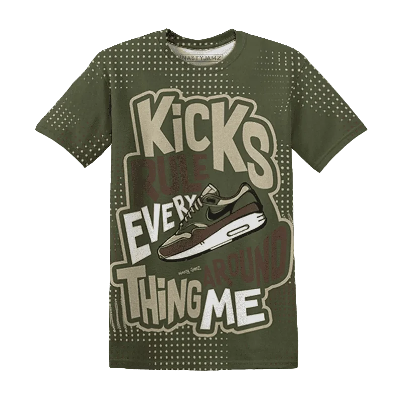 Sleek And Stylish Unisex Outerwear AM 1 Essential Premium NastyJamz T-Shirt Match Kicks Rule All-Over Print