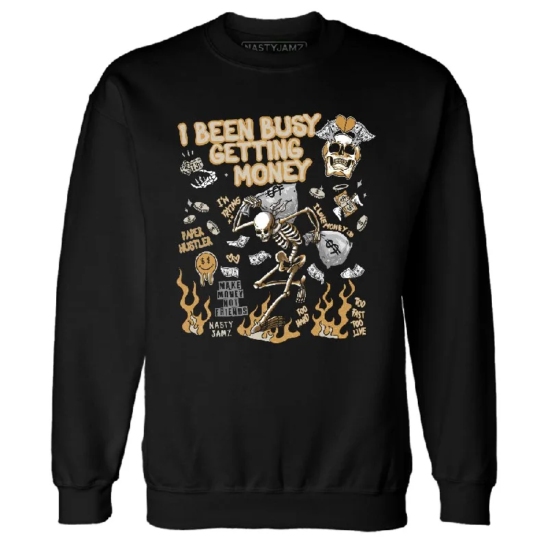 AM 1 SC Bronze NastyJamz Sweatshirt Match Busy Getting Money Skull