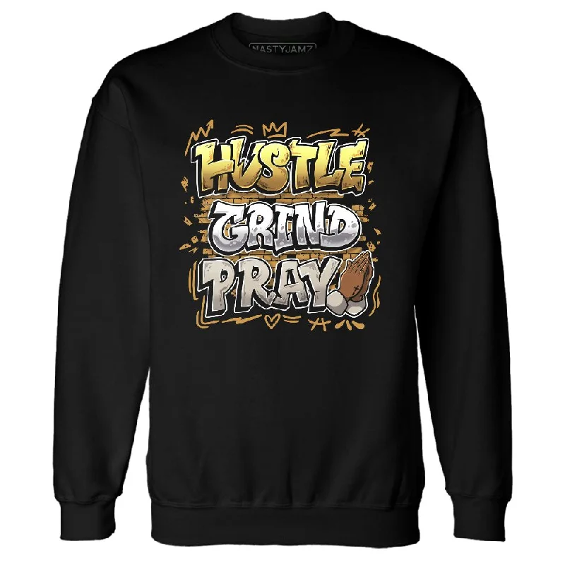 AM 1 SC Bronze NastyJamz Sweatshirt Match Hustle Grind Pray