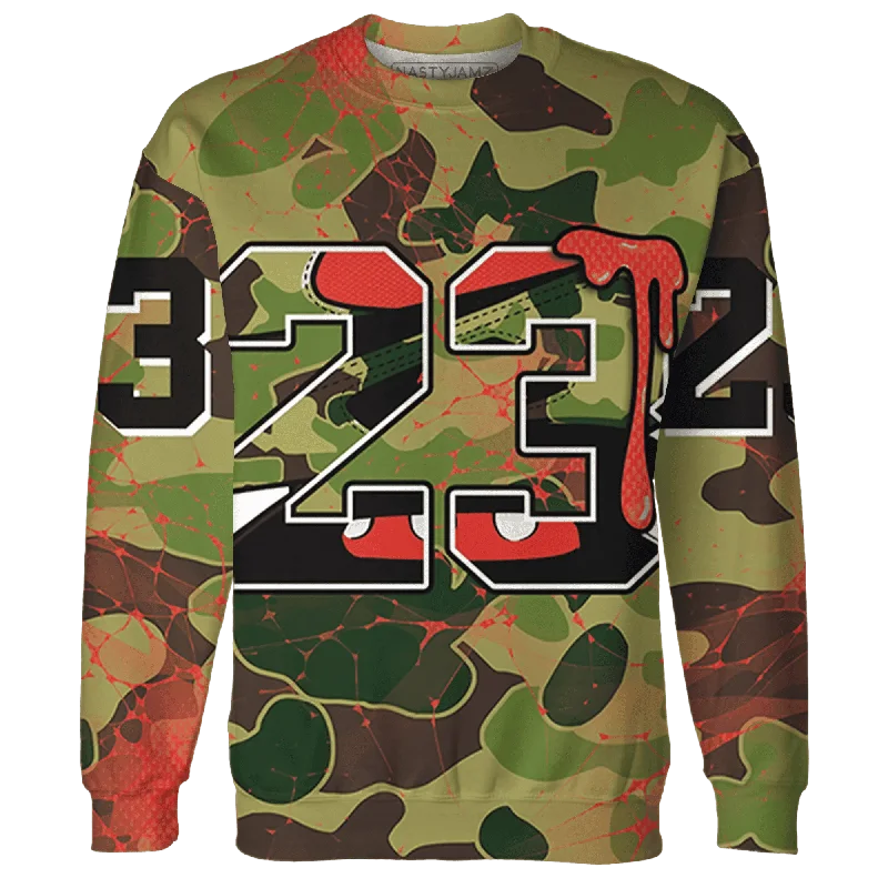 AM 90 Dark Sage Solar Red NastyJamz Sweatshirt Match 23 Sneaker All-Over Print