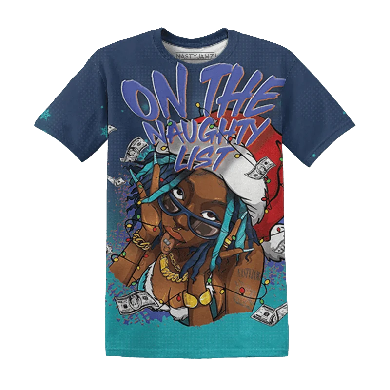 Modern Unisex Streetwear Outfits AM Drift Dusty Cactus Midnight NastyJamz T-Shirt Match Xmas Naughty List All-Over Print