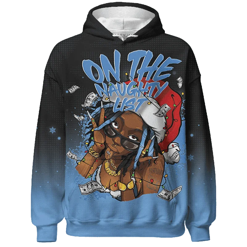 AM Plus Black Univercitii Blue NastyJamz Hoodie Match Xmas Naughty List All-Over Print