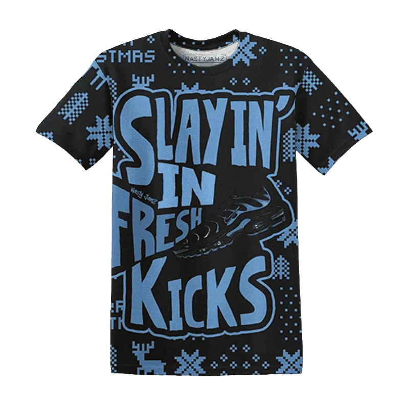 Versatile Gender-Free Wardrobe Essentials AM Plus Black Univercitii Blue NastyJamz T-Shirt Match Slayin Kicks All-Over Print