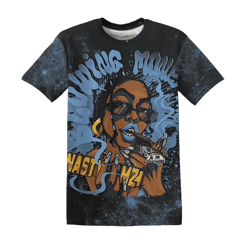 Trendy Unisex Streetwear Fashion NastyJamz AM Plus Black Univercitii Blue T-Shirt Match Blowing Money Fast Girl All-Over Print