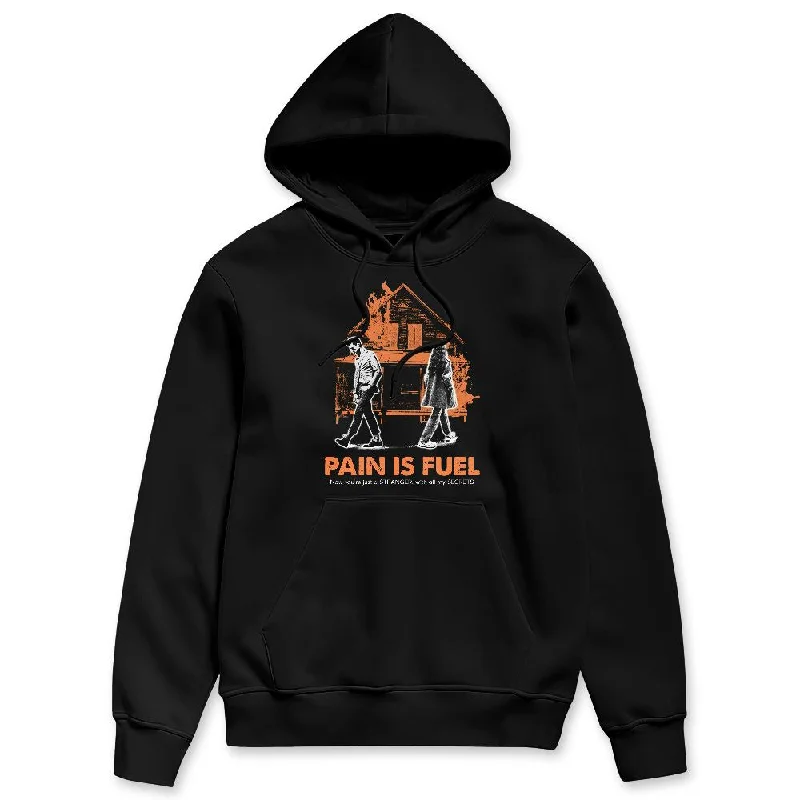 AM TW White Orange NastyJamz Hoodie Match Pain Is Fuel