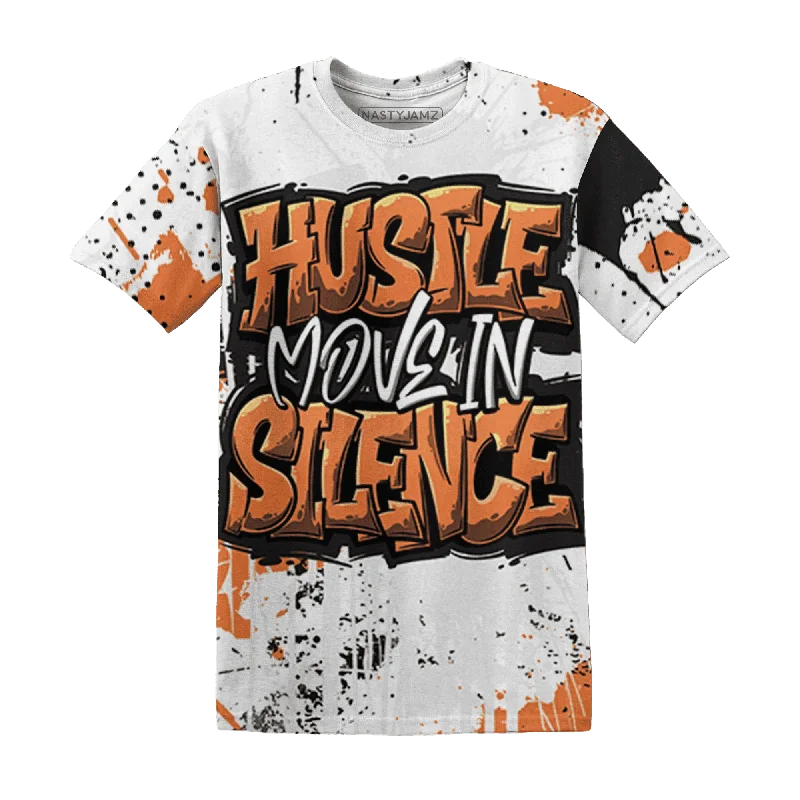 Comfortable Gender-Free Fashion Choices NastyJamz AM TW White Orange T-Shirt Match Hustle Move In Silence All-Over Print