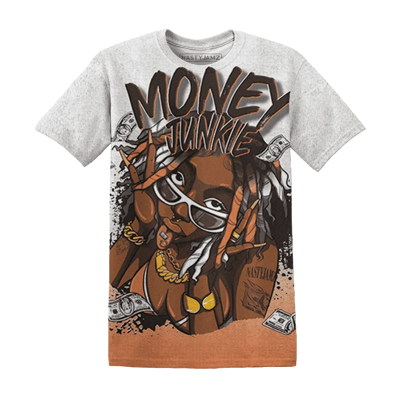 Gender-Neutral Clothing Styles NastyJamz AM TW White Orange T-Shirt Match Money Junkie All-Over Print