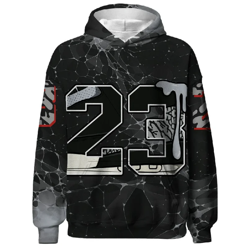 Black Cement 3s NastyJamz Hoodie Match 23 Sneaker All-Over Print