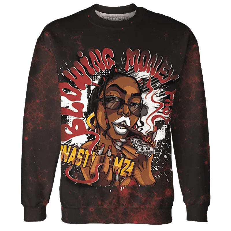 Black Toe Reimagined Red White 1s NastyJamz Sweatshirt Match Blowing Money Fast Girl All-Over Print