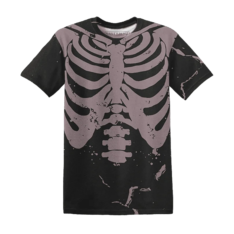 Relaxed-Fit Unisex Clothing Options NastyJamz Black Violet Ore 3s T-Shirt Match Skeleton Y2k All-Over Print