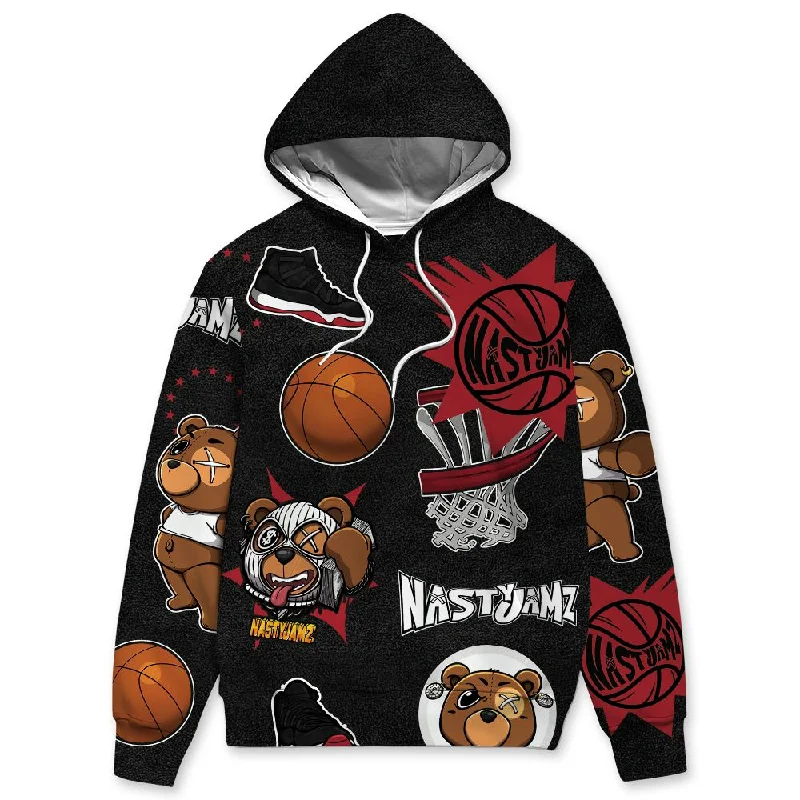 Bred Velvet 11s NastyJamz Hoodie Match BER Icon Wallpapers All-Over Print