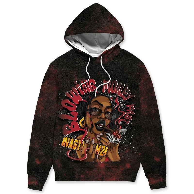 Bred Velvet 11s NastyJamz Hoodie Match Blowing Money Fast Girl All-Over Print