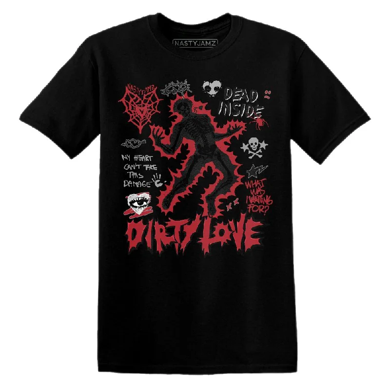 Bred Velvet 11s NastyJamz T-Shirt Match Dirty Love Skull