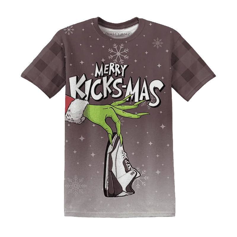 Stylish Unisex Outfit Ideas Burgundy Crush 3s NastyJamz T-Shirt Match Merry Kicksmas All-Over Print