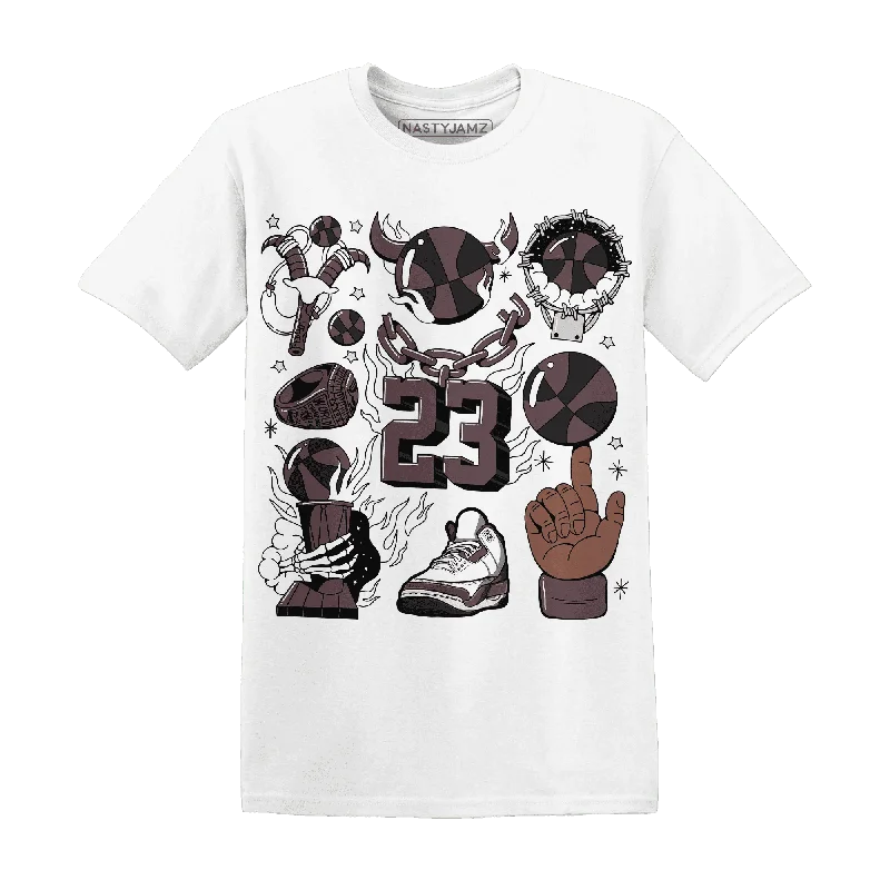 Burgundy Crush 3s NastyJamz T-Shirt Match Neclaces Number 23