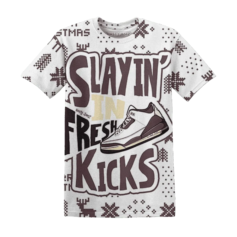 Modern Unisex Wardrobe Staples Burgundy Crush 3s NastyJamz T-Shirt Match Slayin Kicks All-Over Print