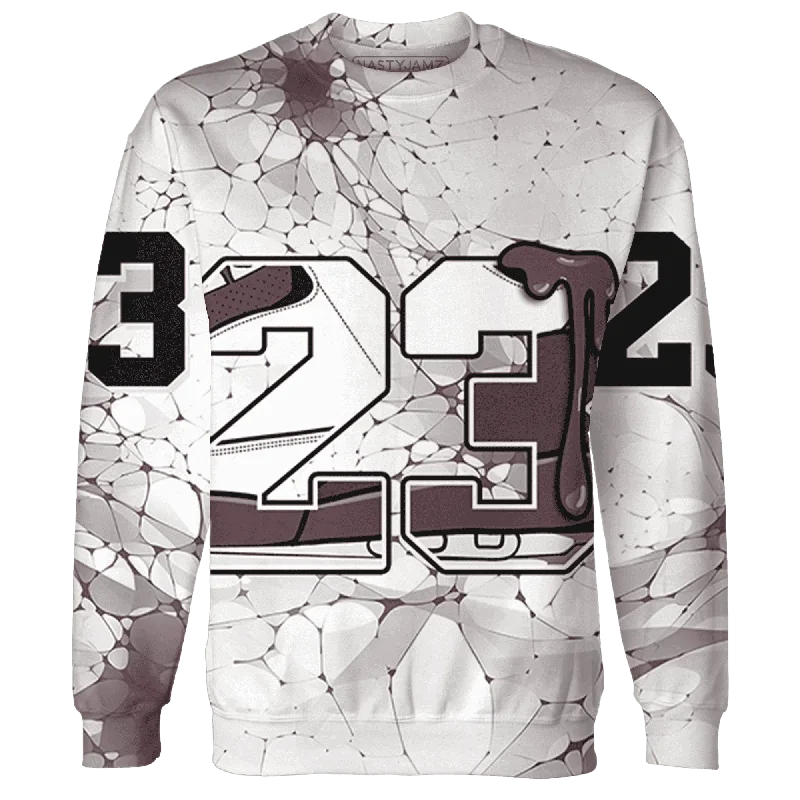 NastyJamz Burgundy Crush 3s Sweatshirt Match 23 Sneaker All-Over Print