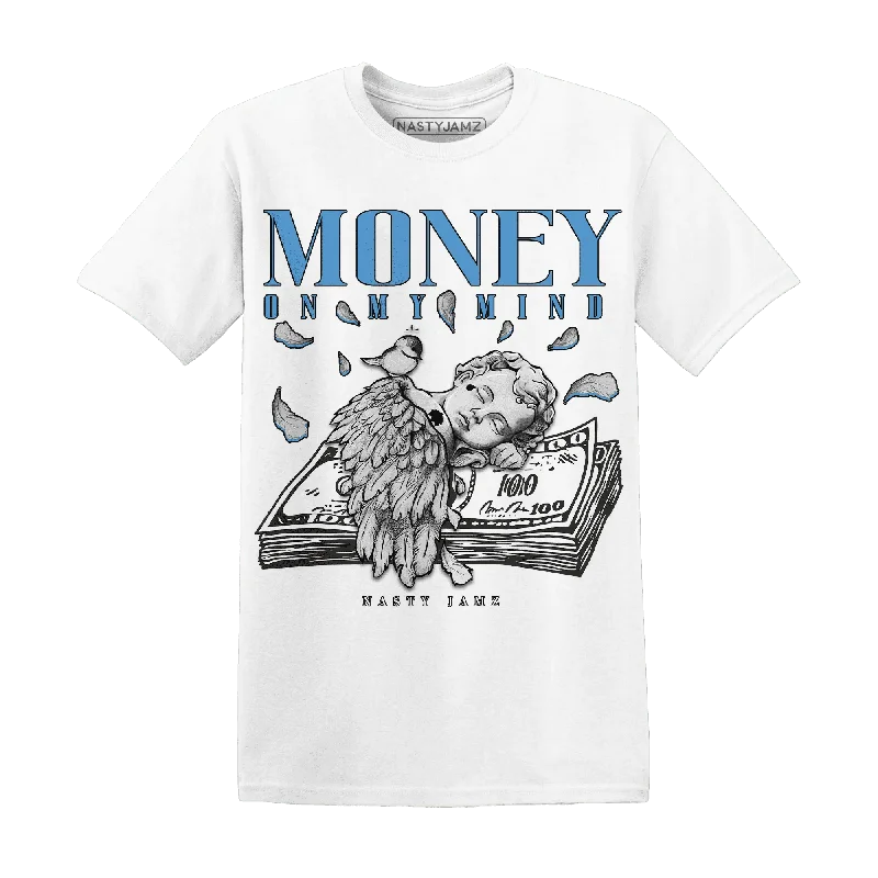 Carolina Blue Univercitii 17s NastyJamz T-Shirt Match Money On My Mind Angel