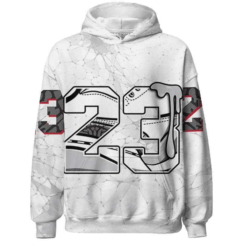 NastyJamz Cement Grey 3s Hoodie Match 23 Sneaker All-Over Print