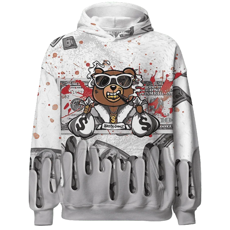 NastyJamz Cement Grey 3s Hoodie Match BER Dollar All-Over Print