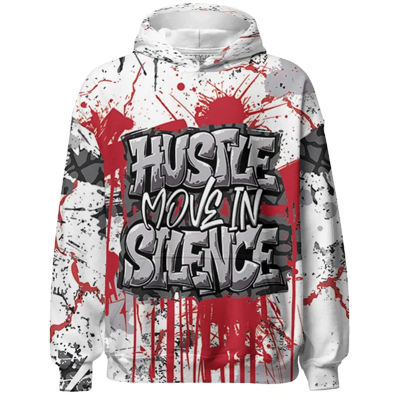 NastyJamz Cement Grey 3s Hoodie Match Hustle Move In Silence All-Over Print