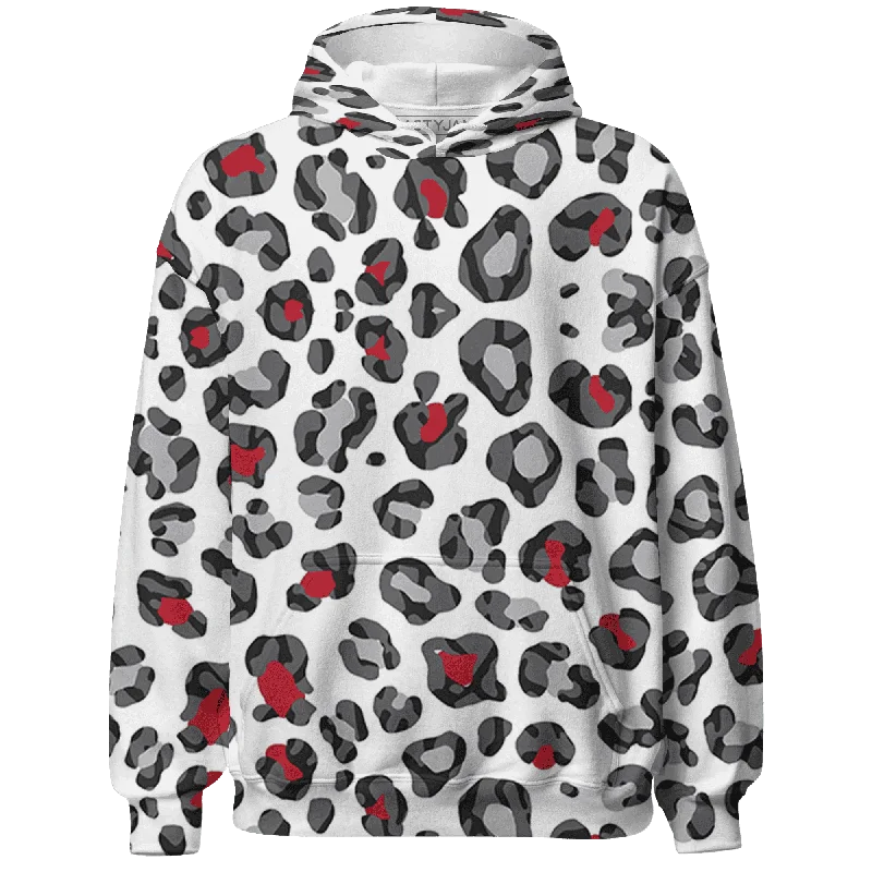 NastyJamz Cement Grey 3s Hoodie Match Leopard Pattern All-Over Print