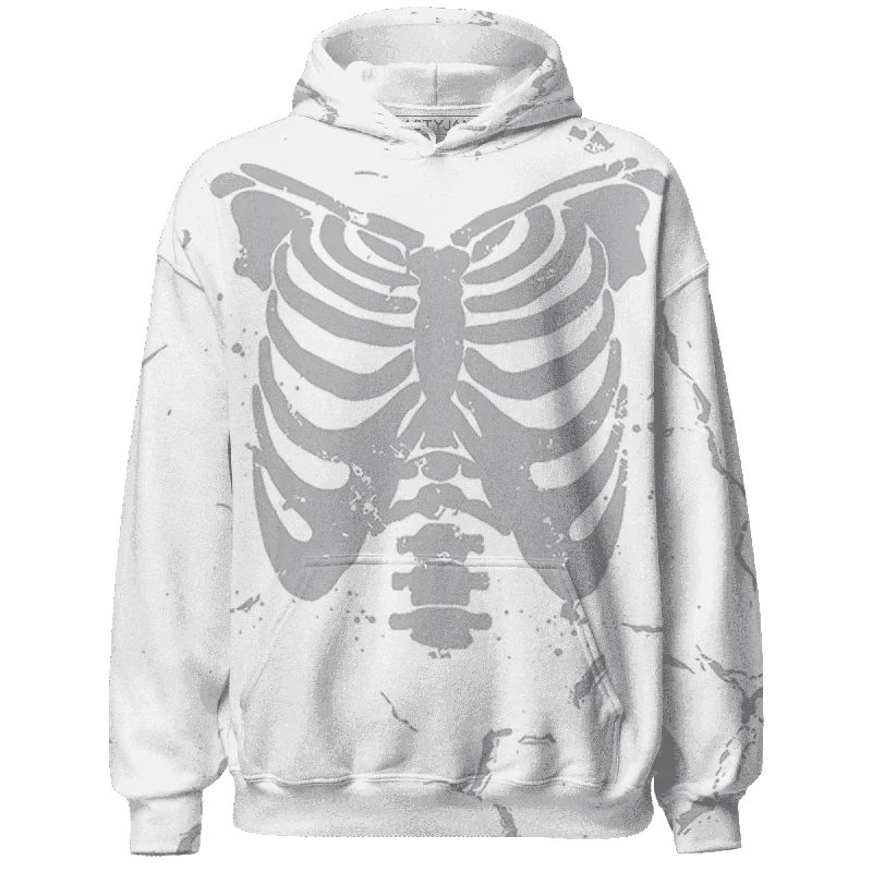 NastyJamz Cement Grey 3s Hoodie Match Skeleton Y2k All-Over Print