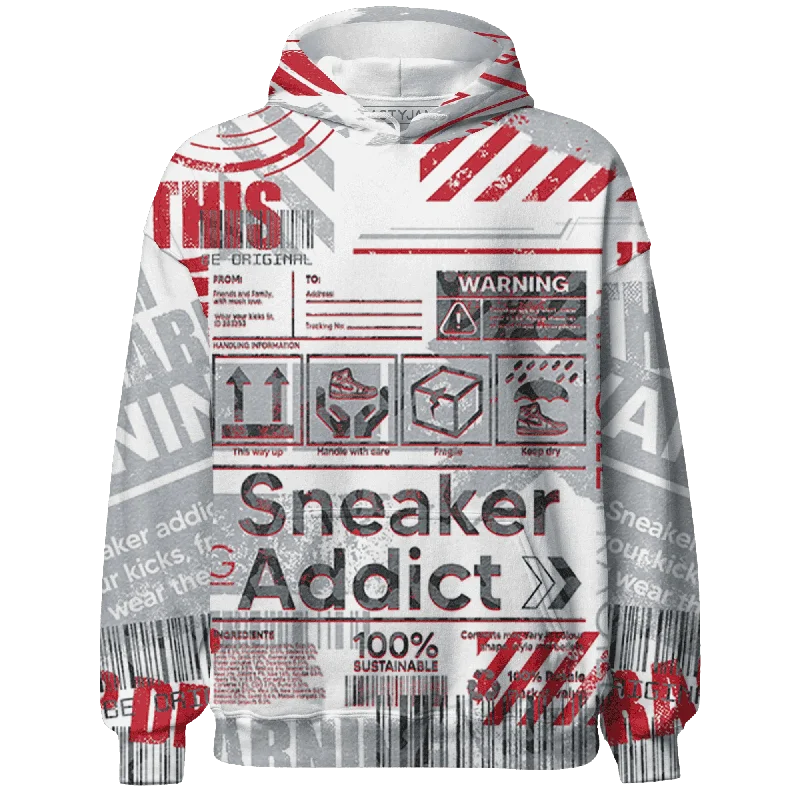 NastyJamz Cement Grey 3s Hoodie Match Sneaker Addict Warning All-Over Print