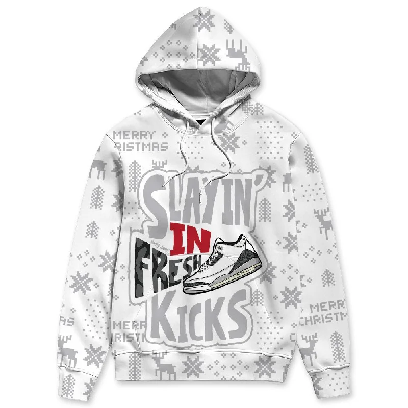 Cement Grey 3s NastyJamz Hoodie Match Slayin Kicks All-Over Print